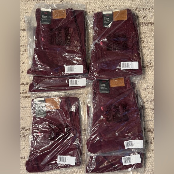 LEVI’S | NWT Women’s Ribcage Corduroy Bootcut Pants Tawny Port Red Maroon - Picture 5 of 9